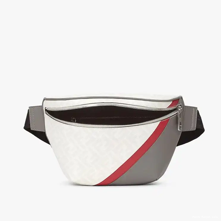 Affordable Bag In Belt Red Fendi Fabric FF Motif White 0509